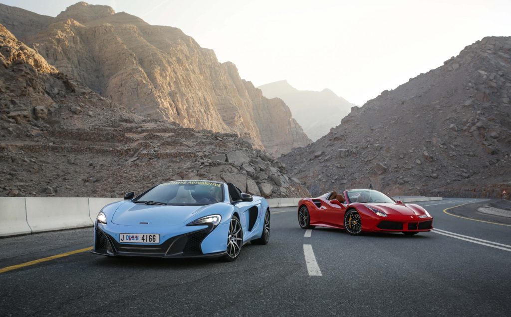 Oliver Webb Mr JWW Ferrari 488 Spider McLaren 650S Ras al Khaimah Jebel Jais 